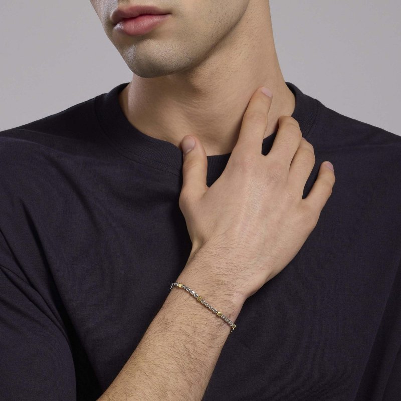 Mabina - Bracciale Regolabile - Argento - Oro 18K