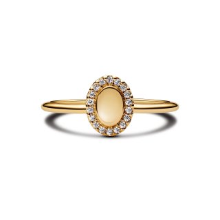 Anello Ovale e Pavè da incidere
