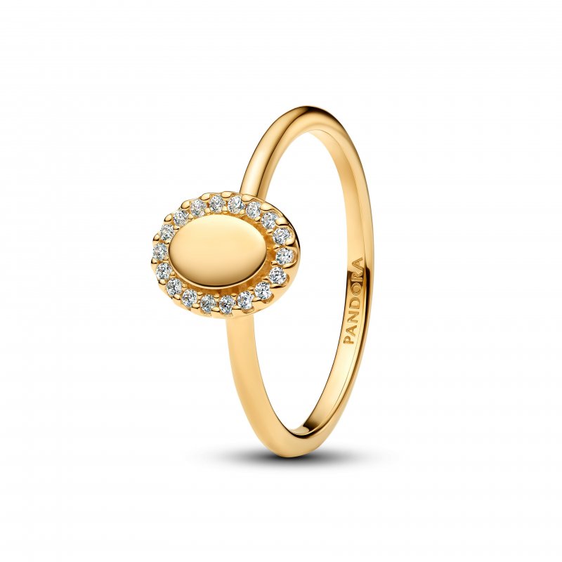 Anello Ovale e Pavè da incidere