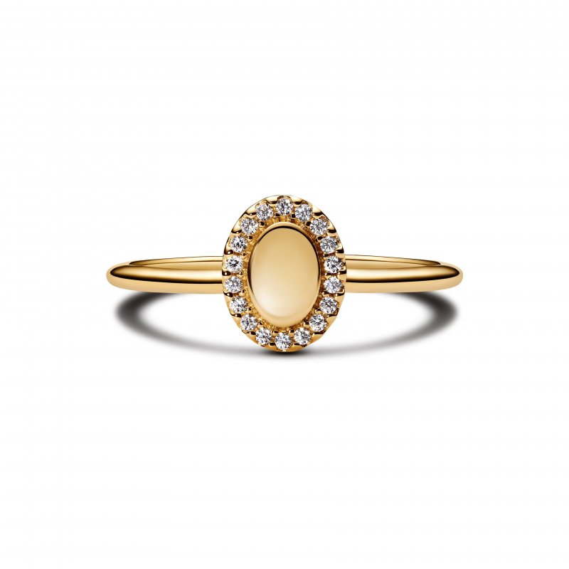 Anello Ovale e Pavè da incidere