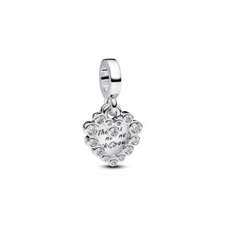 Charm Pendente Doppio Cuore Nessuna come Te