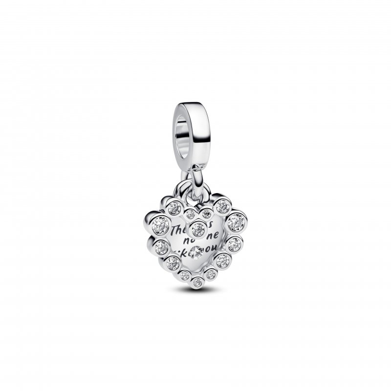 Charm Pendente Doppio Cuore Nessuna come Te