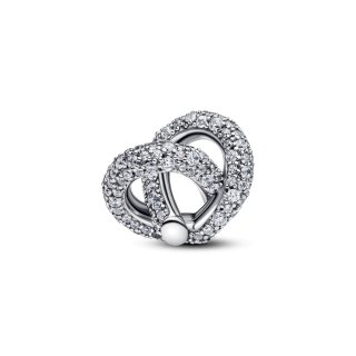 Charm Cuore Nodo Infinito e Pavè