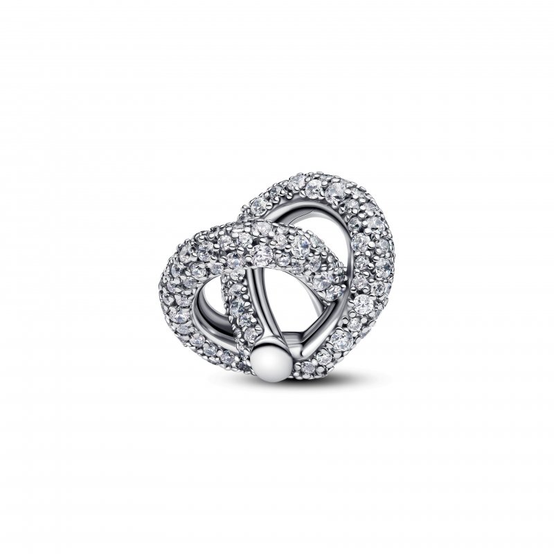 Charm Cuore Nodo Infinito e Pavè