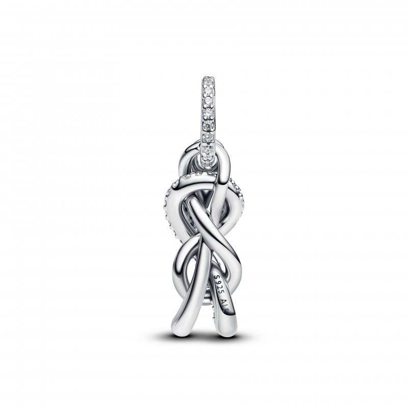 Charm Pendente Nodo Infinito e Pavè