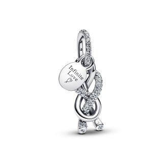 Charm Pendente Nodo Infinito e Pavè