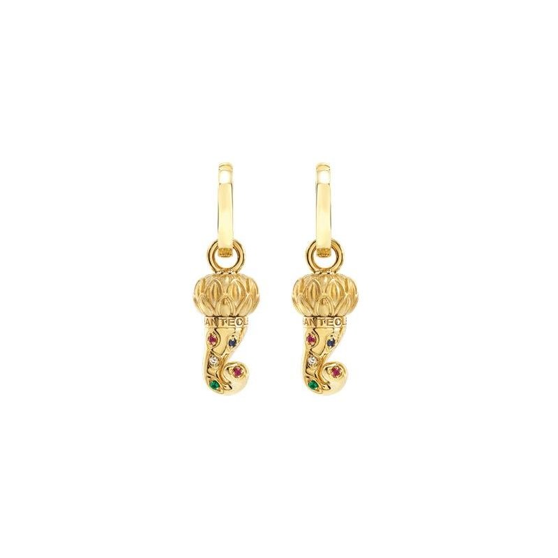 Chantecler - Orecchini Corni - Oro Giallo - Diamanti