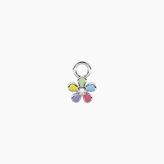 Kidult - Ciondolo Fiore Multicolor - Acciaio E Cristalli