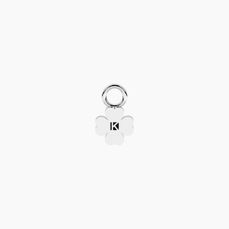 Kidult - Ciondolo Quadrifoglio - Acciaio E Cristalli