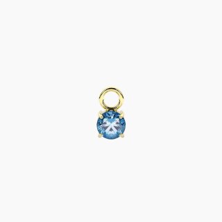 Kidult - Ciondolo Dorato Azzurro - Acciaio E Acquamarina