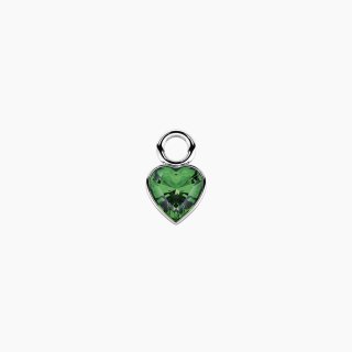 Kidult - Ciondolo Cuore Verde - Acciaio E Smeraldo