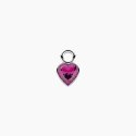Kidult - Ciondolo Cuore Rosa - Acciaio E Tormalina