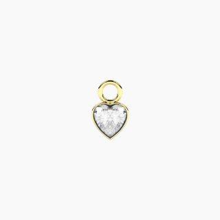 Kidult - Ciondolo Dorato Cuore - Acciaio - Zircone