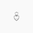 Kidult - Ciondolo A Cuore - Acciaio - Zircone Bianco