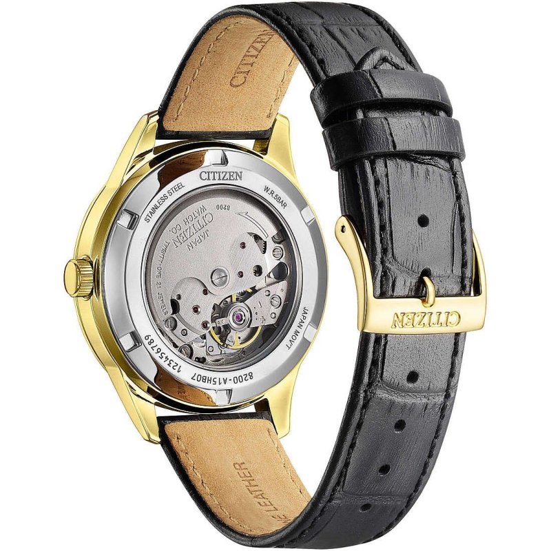 Citizen - Meccanico Day Date - Uomo - Pelle - Bianco