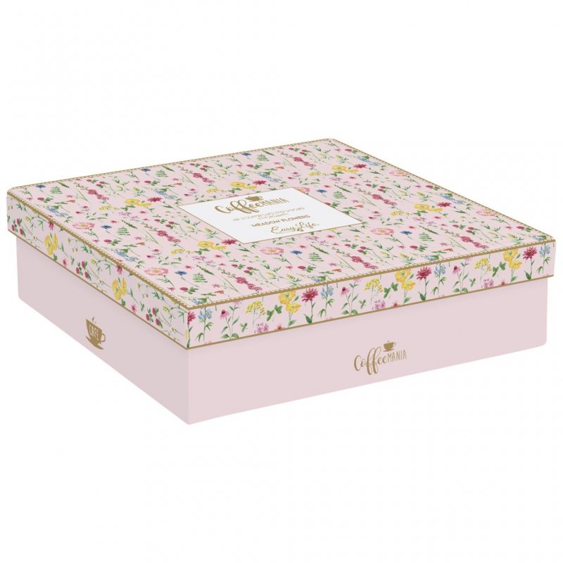 Set 6 tazzine espr.100 ml c/piattini in gift box MEADOW FLOWERS - Easy life