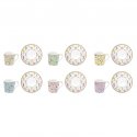Set 6 tazzine espr.100 ml c/piattini in gift box MEADOW FLOWERS - Easy life