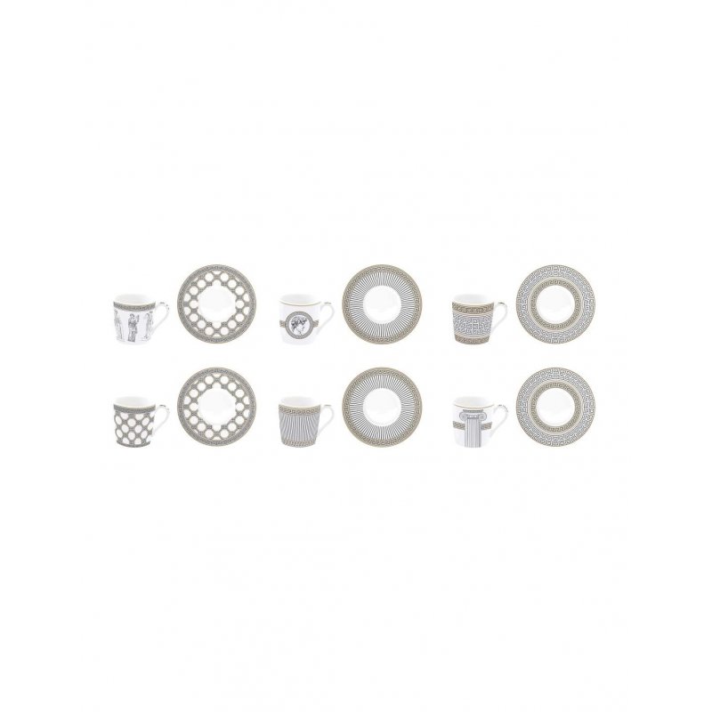 Set 6 tazzine espr.100 ml c/piattini in gift box  PALLADIUM - Easy life