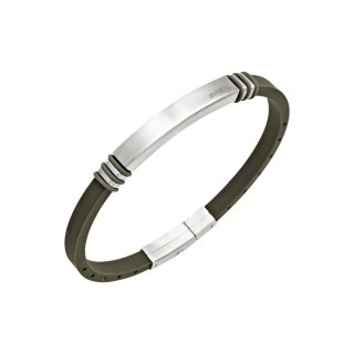 Breil Tribe - Bracciale Light Cuff - Acciaio Satinato - Verde