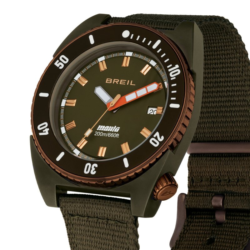 Breil - Manta Seeker 3H 42 Mm - Orologio Diver Verde