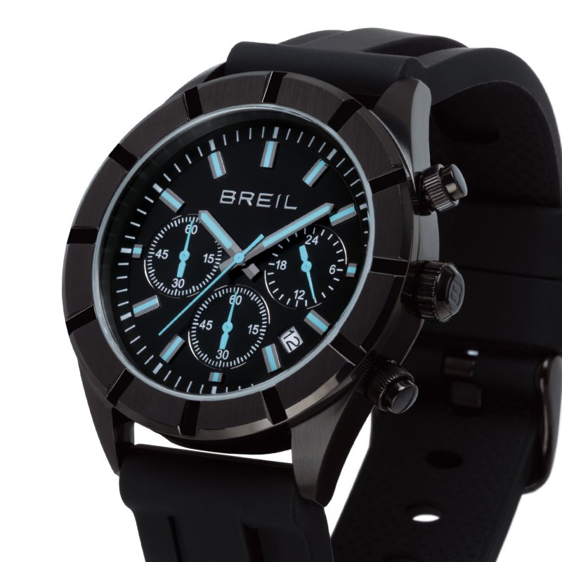 Breil Tribe - B 12 H Chrono Gent 42 Mm - Silicone Nero