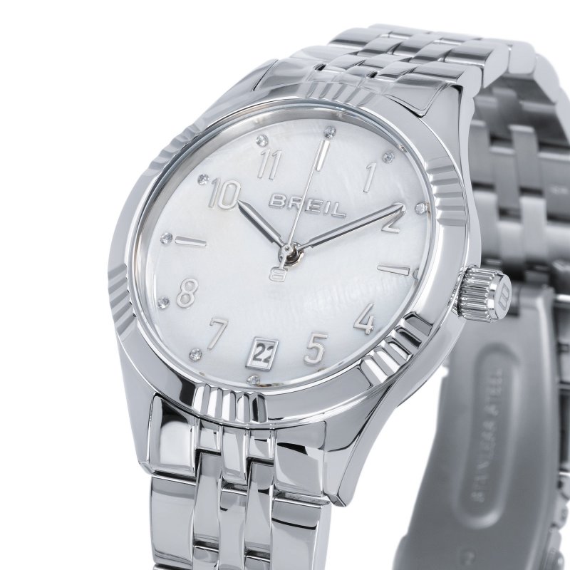 Breil Tribe - Stand Out Solo Tempo Lady - Acciaio - Bianco