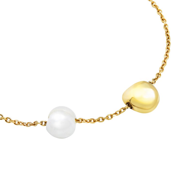 Breil Tribe - Bracciale B Rocks - Acciaio Oro - Perla