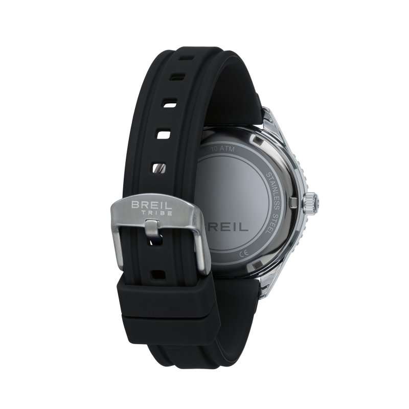Breil Tribe - Overhand Solo Tempo - Silicone Nero - Verde