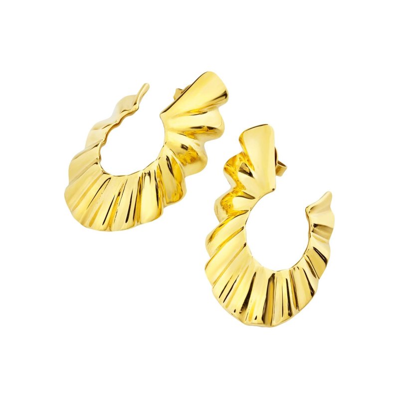 Breil Tribe - Orecchino Plisse' Ip Gold - Acciaio - Oro