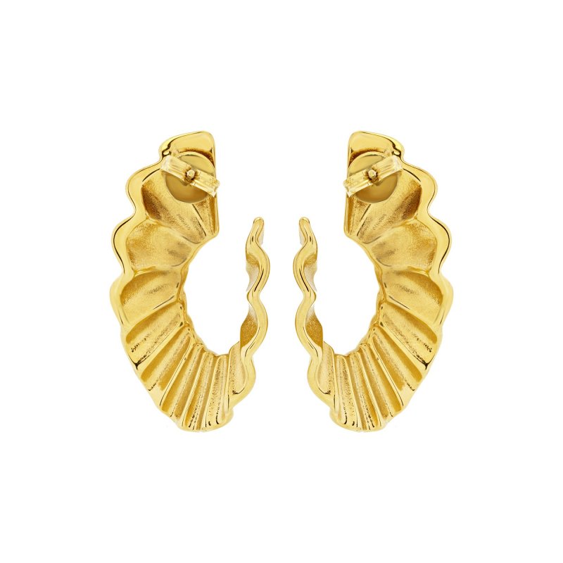 Breil Tribe - Orecchino Plisse' Ip Gold - Acciaio - Oro