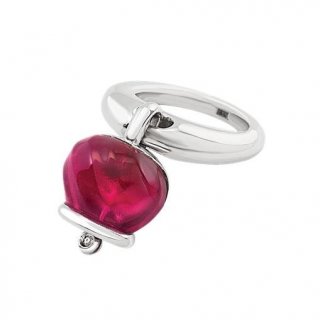 Chantecler - Anello Et Voilà - Resina Borgogna - Argento