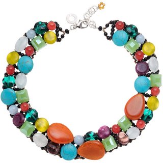 Ottaviani - Collana Donna - Cristalli Multicolore - Argento