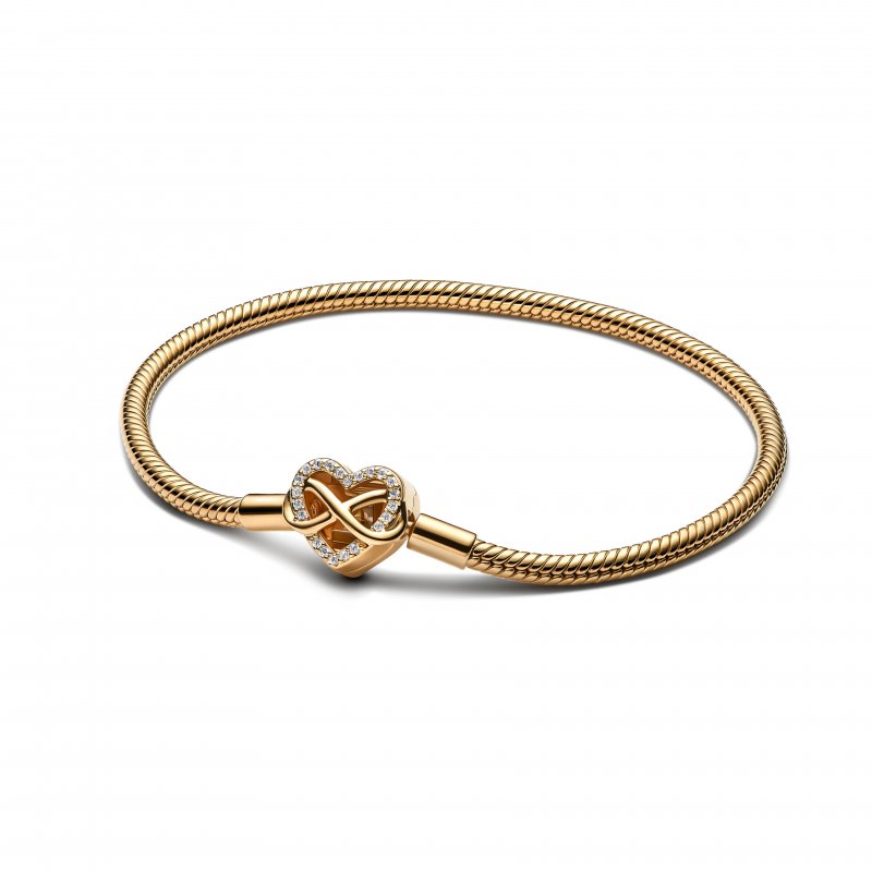 Bracciale Moments con Chiusura Cuore Infinito Pietre Luminose