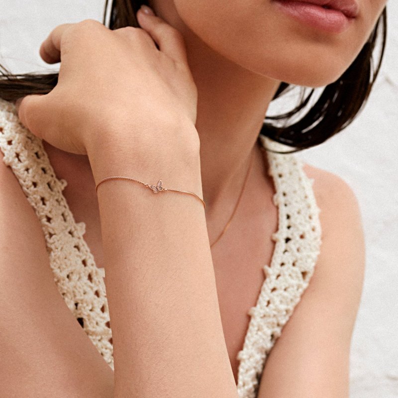 Rosato - Bracciale Farfalla - Argento - Zirconi