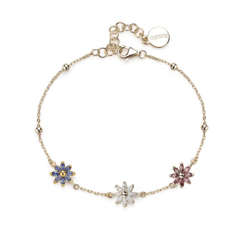 Rosato - Bracciale Morbido - Argento - Zirconi