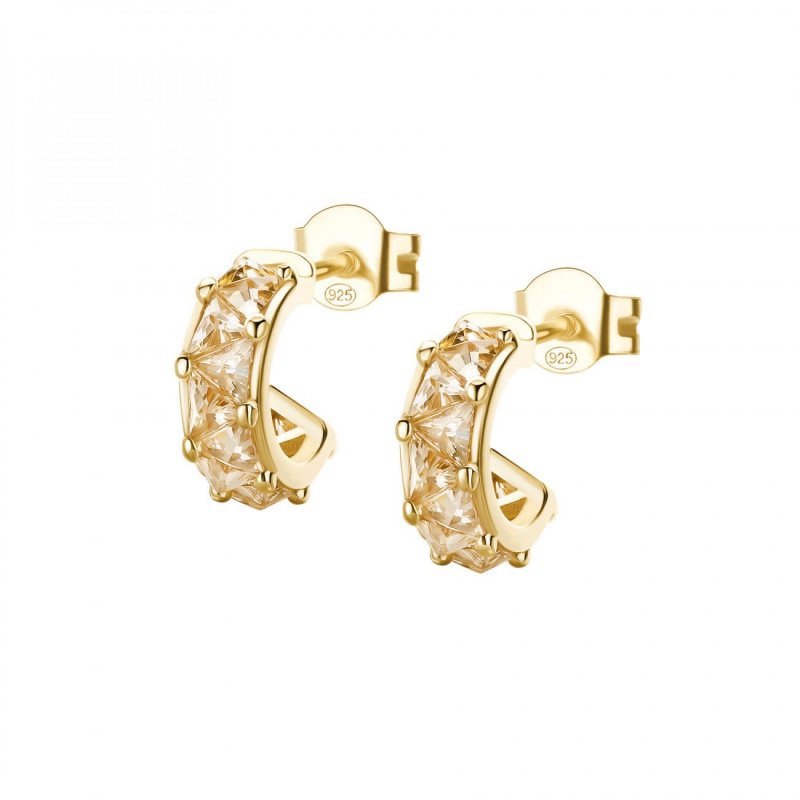 Rosato - Orecchini Cerchietto - Argento 925‰ - Zirconi