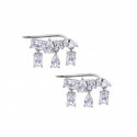 Rosato - Orecchini Lobo - Argento 925‰ - Zirconi