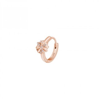 Rosato - Mono Orecchino Cerchietto - Argento - Zirconi