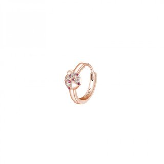 Rosato - Mono Orecchino Cerchietto - Argento - Zirconi