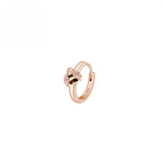Rosato - Mono Orecchino Cerchietto - Argento - Zirconi