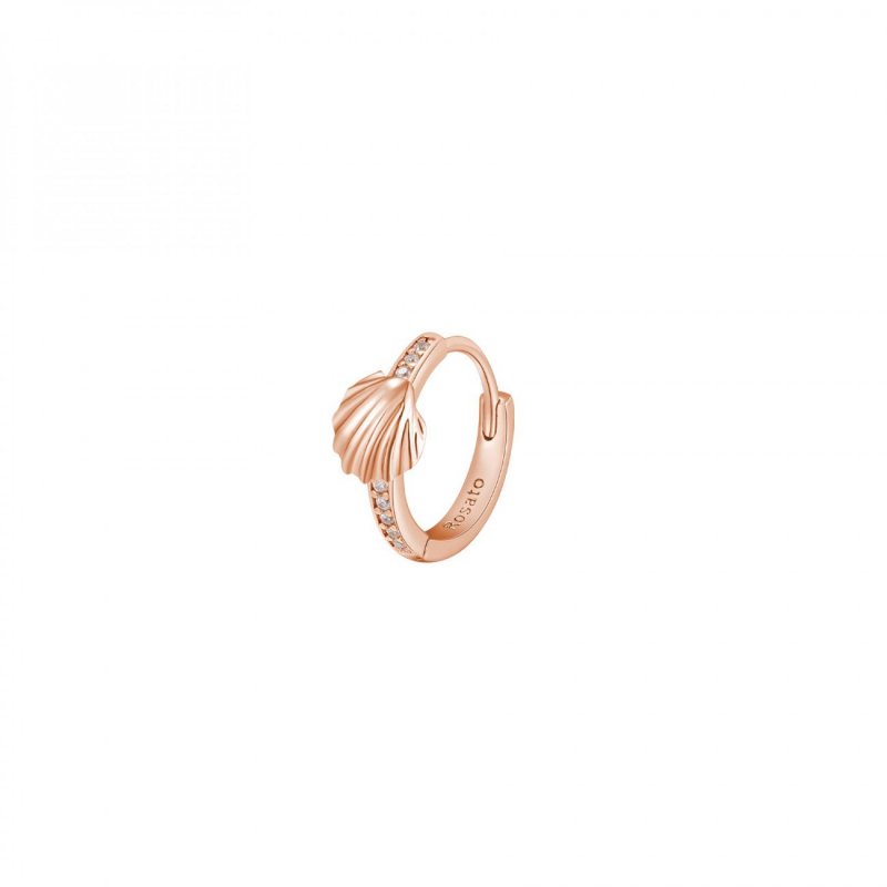 Rosato - Mono Orecchino Cerchietto - Conchiglia - Zirconi