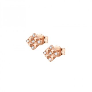 Rosato - Orecchini Lobo - Argento - Placcatura Oro Rosa