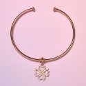 Rosato - Charm Quadrifoglio - Argento - Zirconi