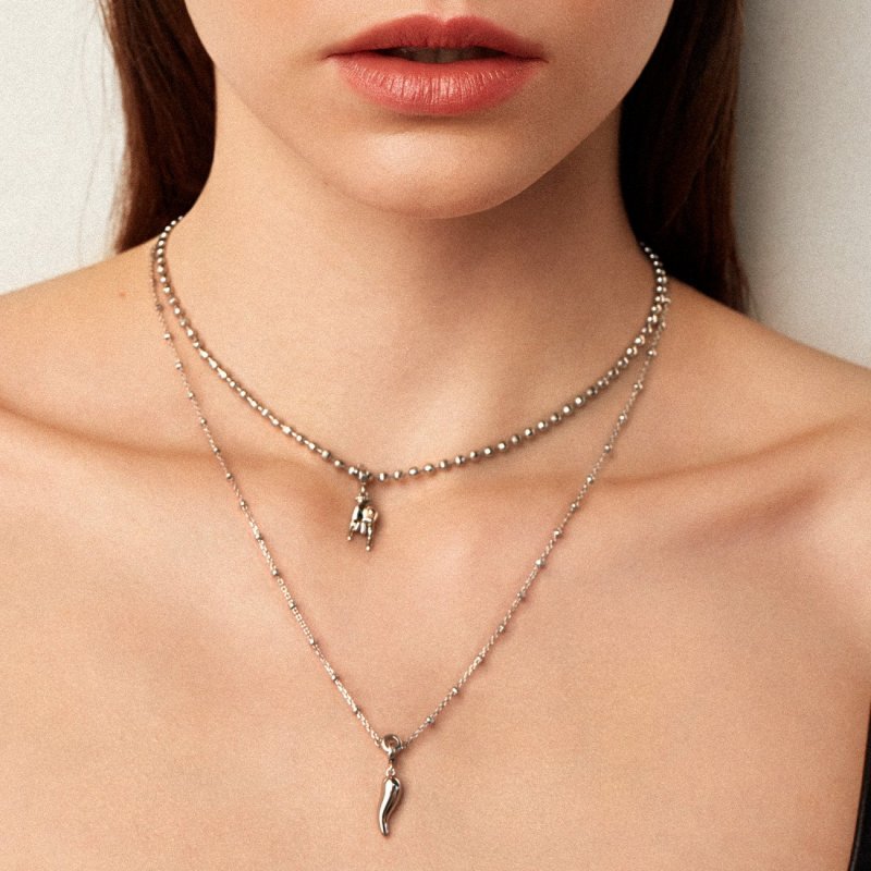 Rosato - Charm Cornetto - Argento 925‰ - Portafortuna