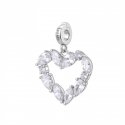 Rosato - Charm Cuore - Argento 925‰ - Zirconi