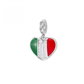 Rosato - Charm Cuore - Argento 925‰ - Zirconi