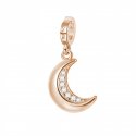 Rosato - Charm Luna - Argento - Placcatura Oro Rosa