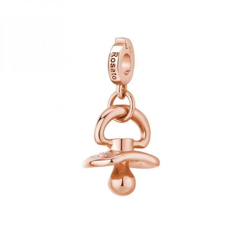 Rosato - Charm Ciuccio - Argento - Oro Rosa