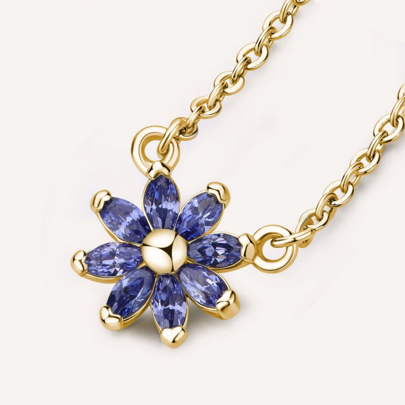 Rosato - Collana Corta - Argento - Zirconi Blu