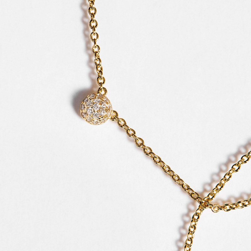 Rosato - Collana Corta - Argento - Placcatura Oro Giallo